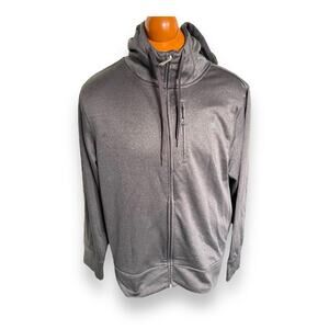 Fila Sport Mens Jacket Sz L Gray Hoodie Thick Warm‎ Performance Hooded